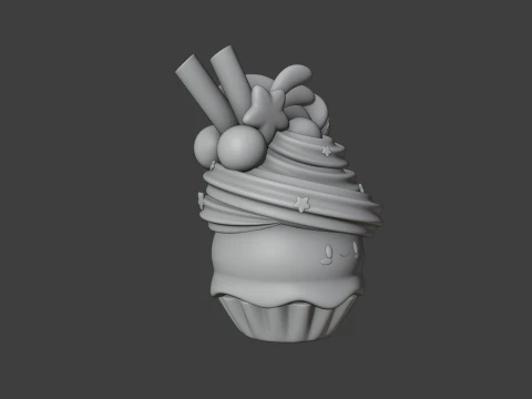 Cup cake 3D Print Model