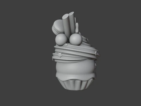 Cup cake 3D Print Model