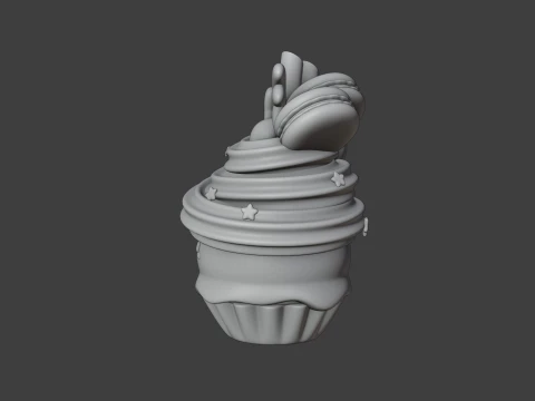 Cup cake 3D Print Model