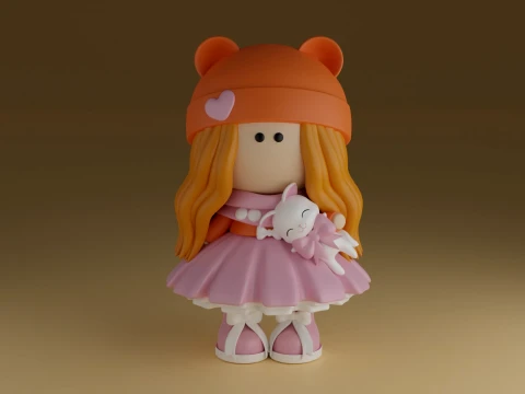Girl 3D Print Model