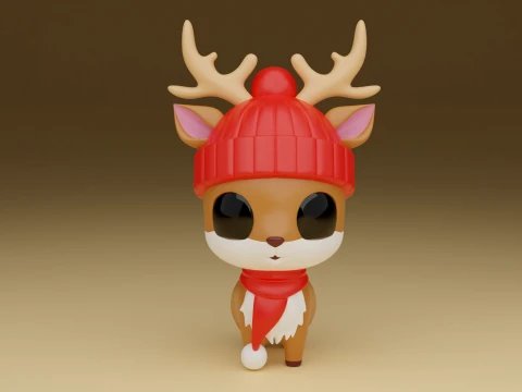 Christmas deer 3D Print Model