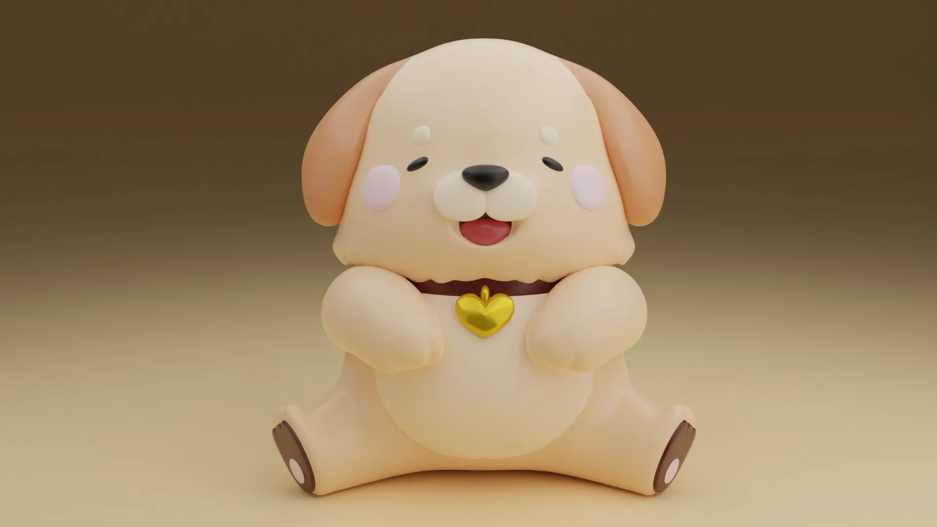 Dog 3D Print Model .c4d .max .obj .3ds .fbx .stl .blend 