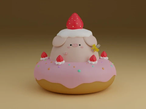 Pig 3D Print Model
