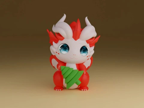 Christmas dragon 3D Print Model