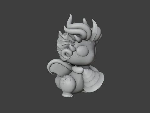 Christmas dragon 3D Print Model