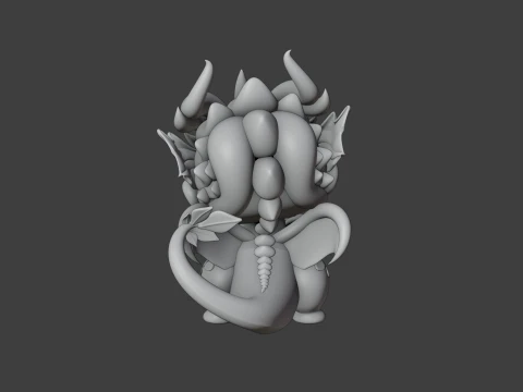 Christmas dragon 3D Print Model