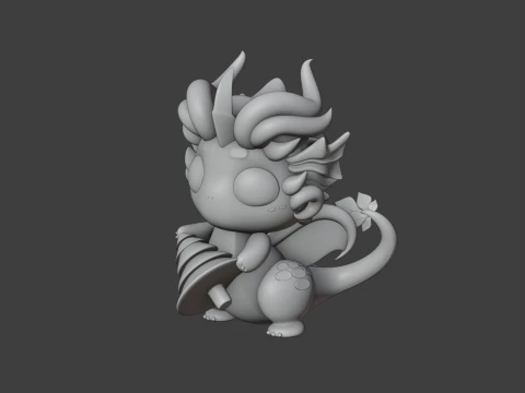 Christmas dragon 3D Print Model