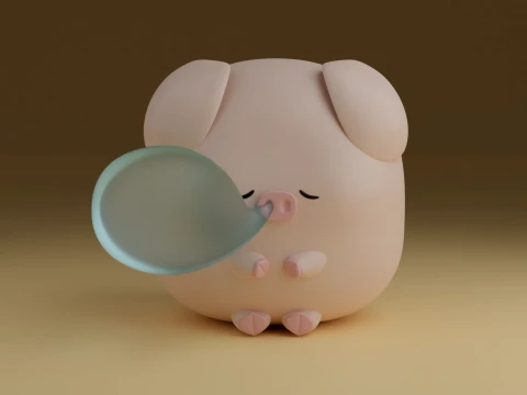 Pig 3D Print Model