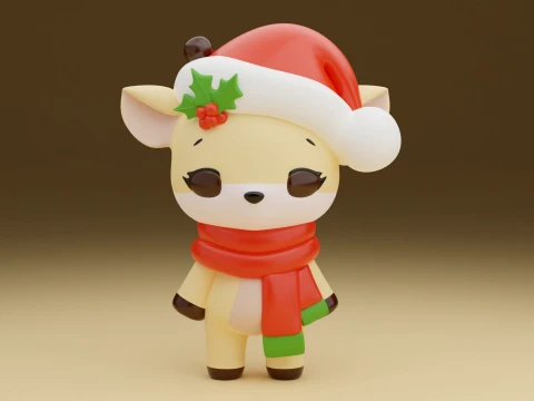 Christmas giraffe Modelo de Impressão 3D