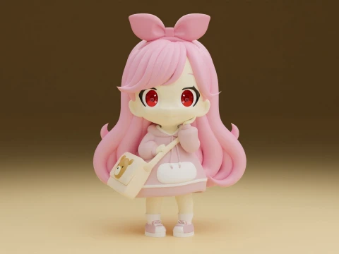 Chibi girl 3D Baskı Modeli