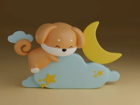 Dog Modello di stampa 3D