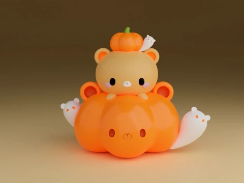 Halloween bear Modèles 3D en vedette