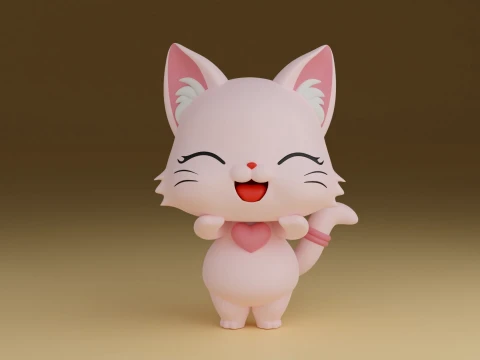 Cat 3D Print Model
