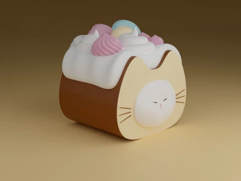 Cat 3D Print Model