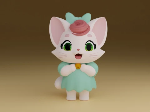 Cat 3D Print Model
