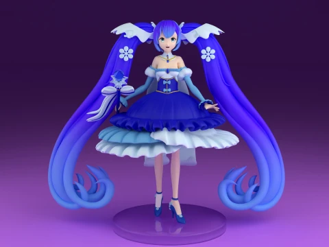 Hatsune miku 3D Print Model
