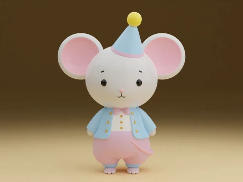 Birthday mouse 3D Print Model