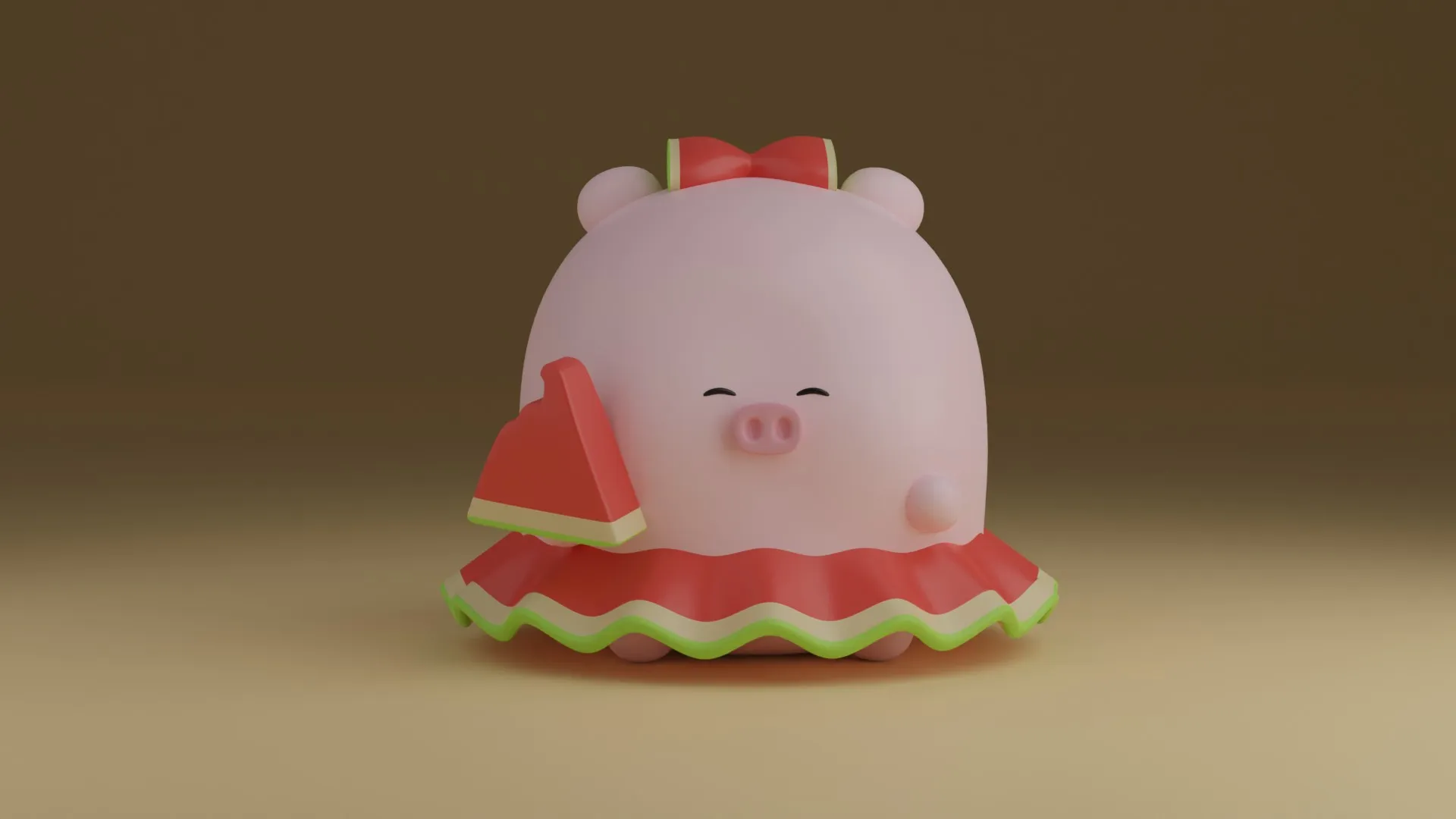 Pig 3D Print Model .c4d .max .obj .3ds .fbx .stl .blend 