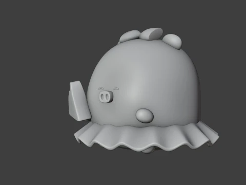 Pig 3D Print Model