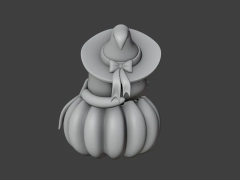 Hallowen cat 3D Print Model