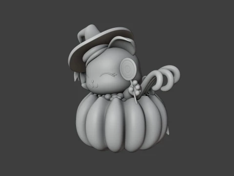 Hallowen cat 3D Print Model
