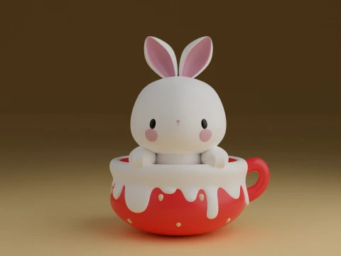 Rabbit 3D Print Model