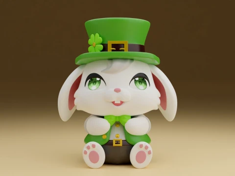 Saint patrick rabbit 3D Baskı Modeli