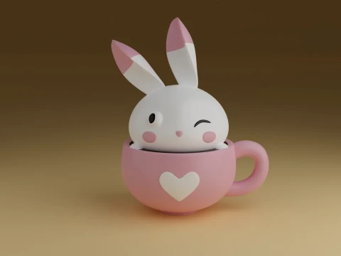 Rabbit 3D Print Model