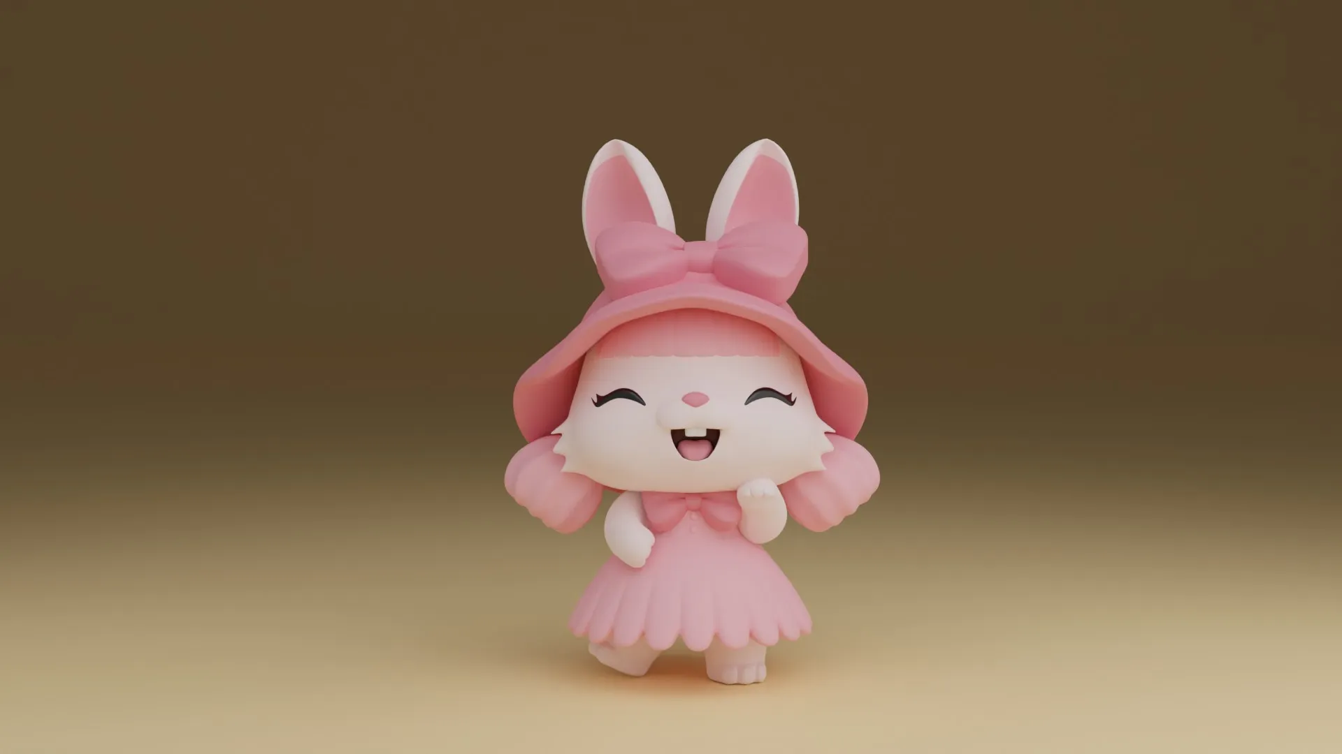 Rabbit 3D Принт Модель .c4d .max .obj .3ds .fbx .stl .blend 