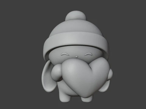 Rabbit 3D Print Model