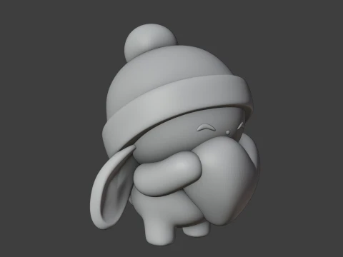 Rabbit 3D Print Model