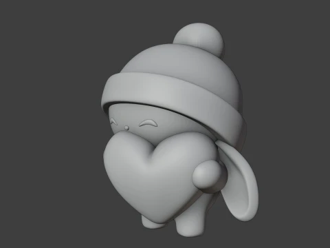 Rabbit 3D Print Model