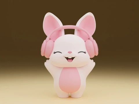 Rabbit 3D Print Model