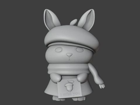 Rabbit 3D Принт Модель