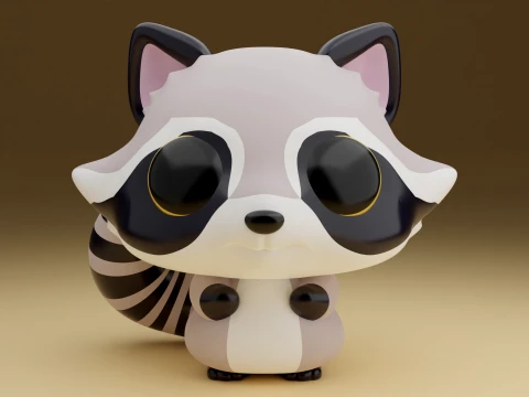 Raccoon 3D Druckmodell