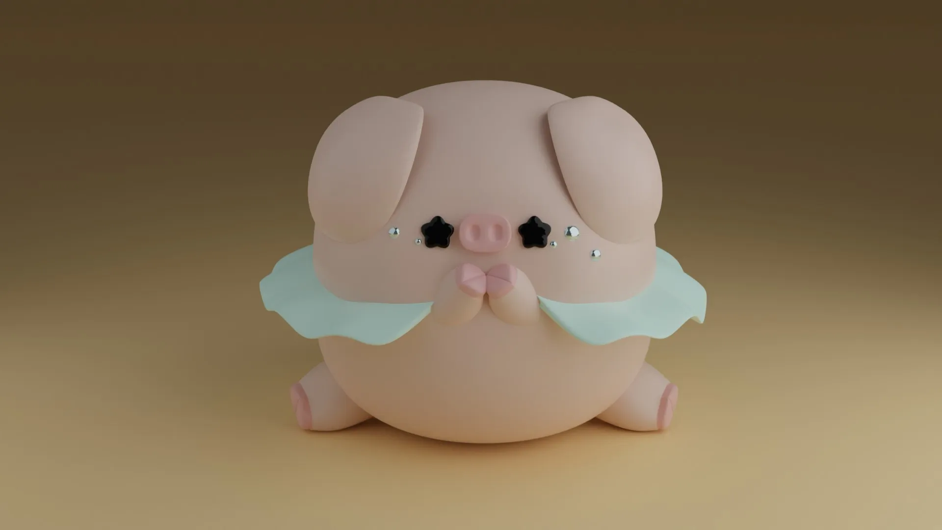 Pig 3D Print Model .c4d .max .obj .3ds .fbx .stl .blend 