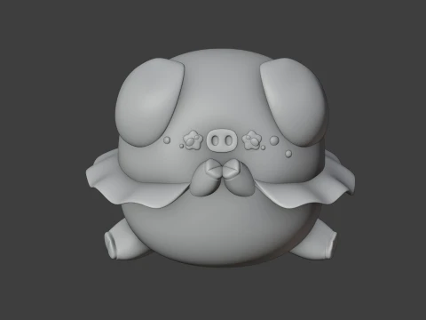 Pig 3D Print Model