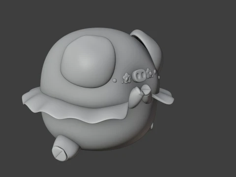Pig 3D Print Model