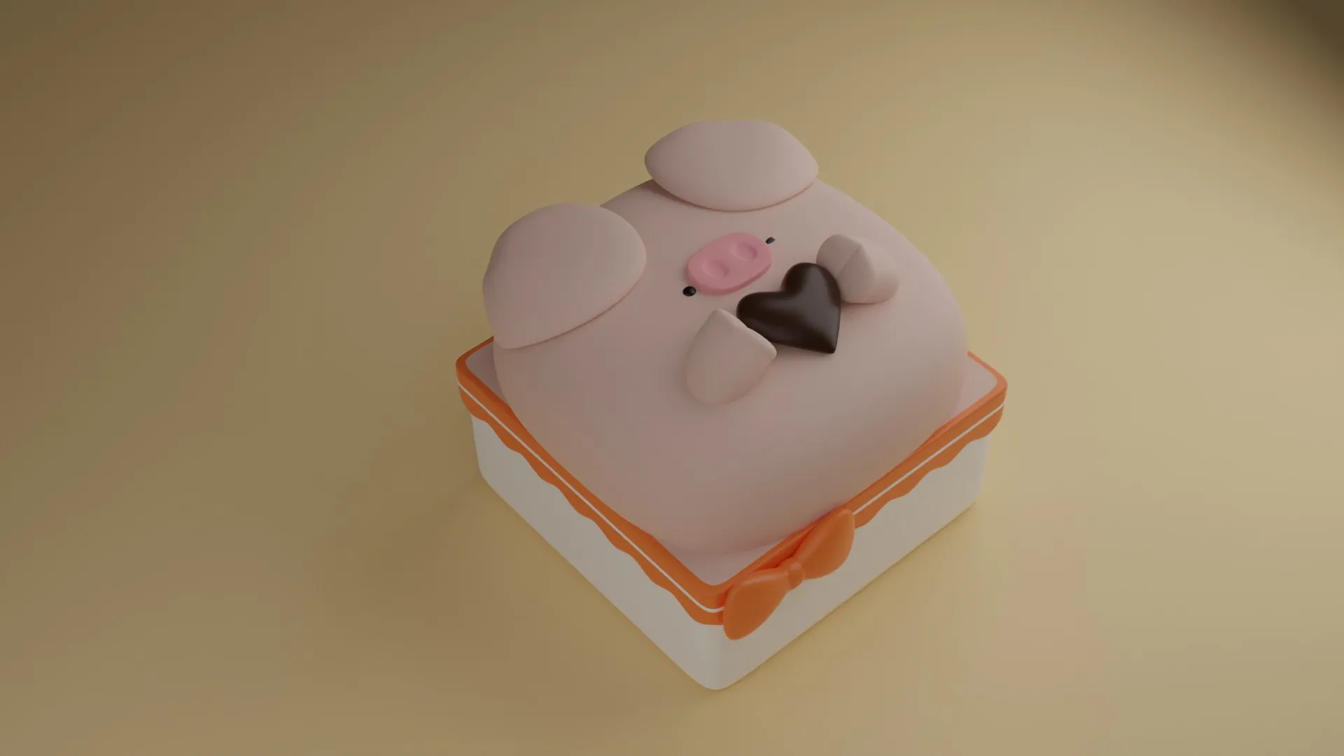 Pig 3D Принт Модель .c4d .max .obj .3ds .fbx .stl .blend 