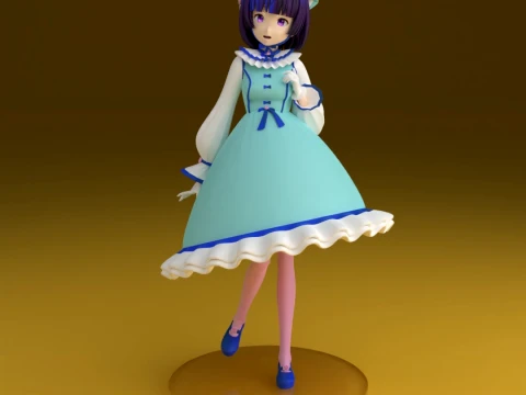 Shigure nekopara 3Dプリントモデル