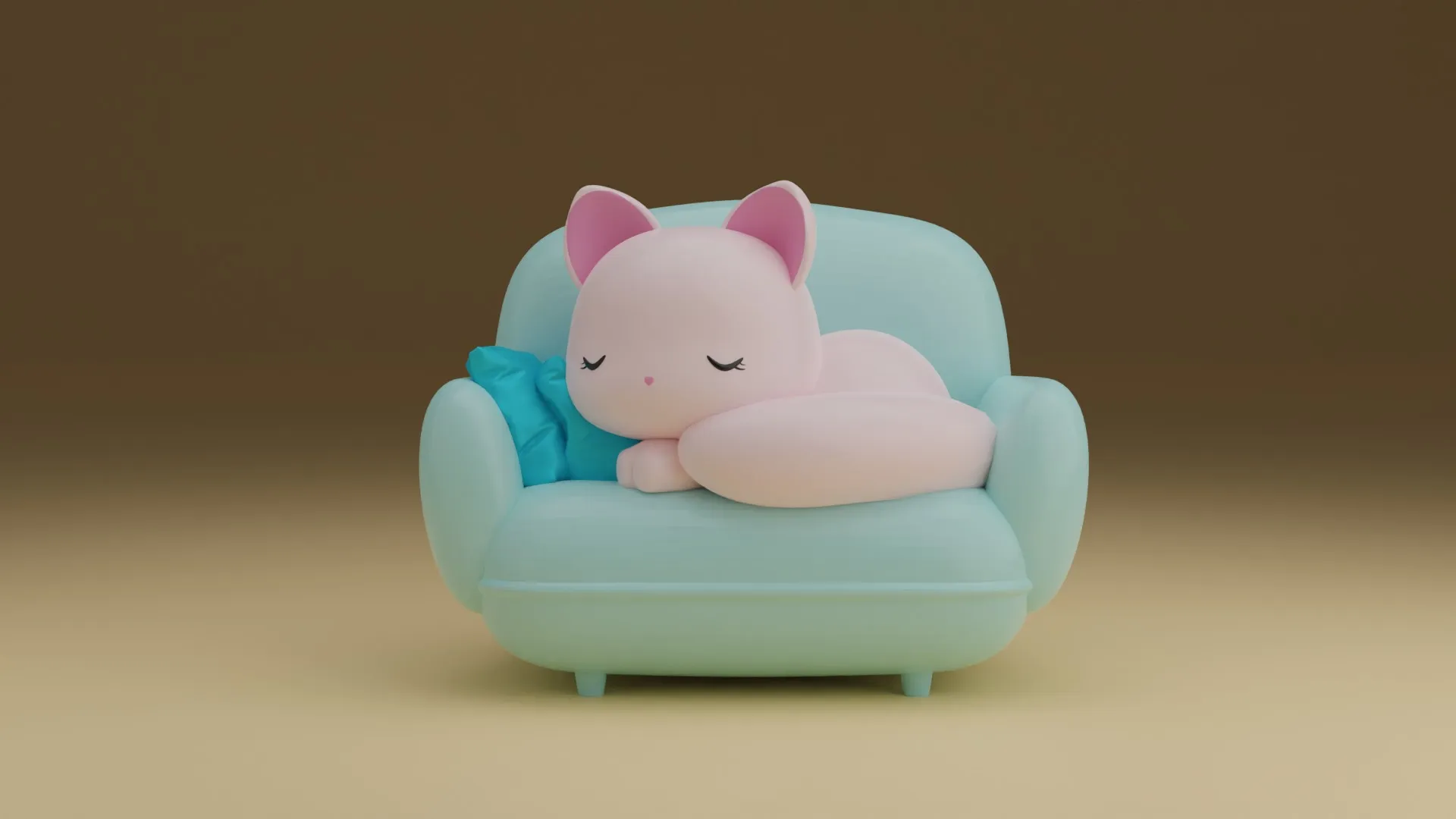 Cat 3D Принт Модель .c4d .max .obj .3ds .fbx .stl .blend 
