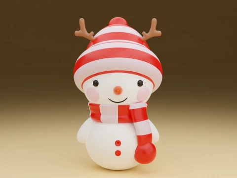 Snow man 3D Print Model