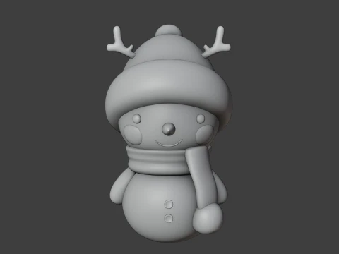 Snow man 3D Print Model