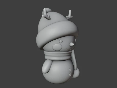 Snow man 3D Print Model