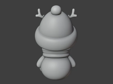 Snow man 3D Print Model