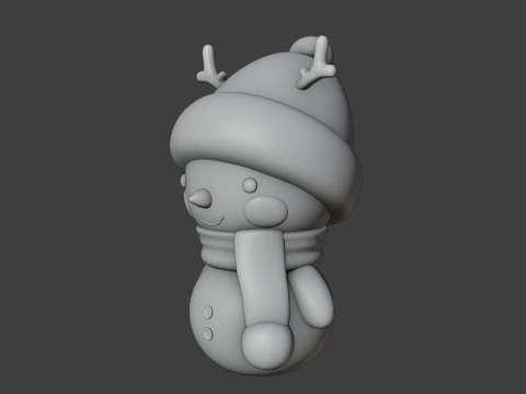 Snow man 3D Print Model