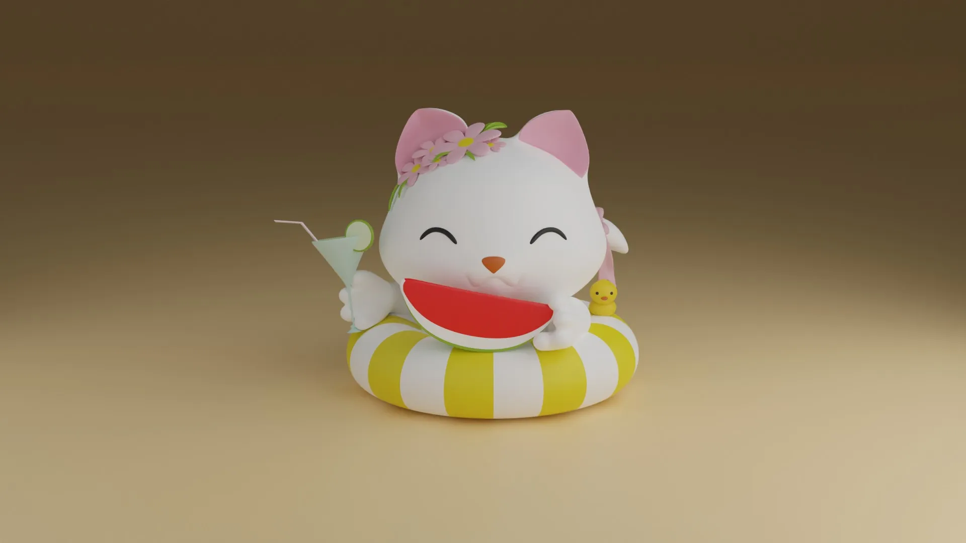 Cat 3D Принт Модель .c4d .max .obj .3ds .fbx .stl .blend 