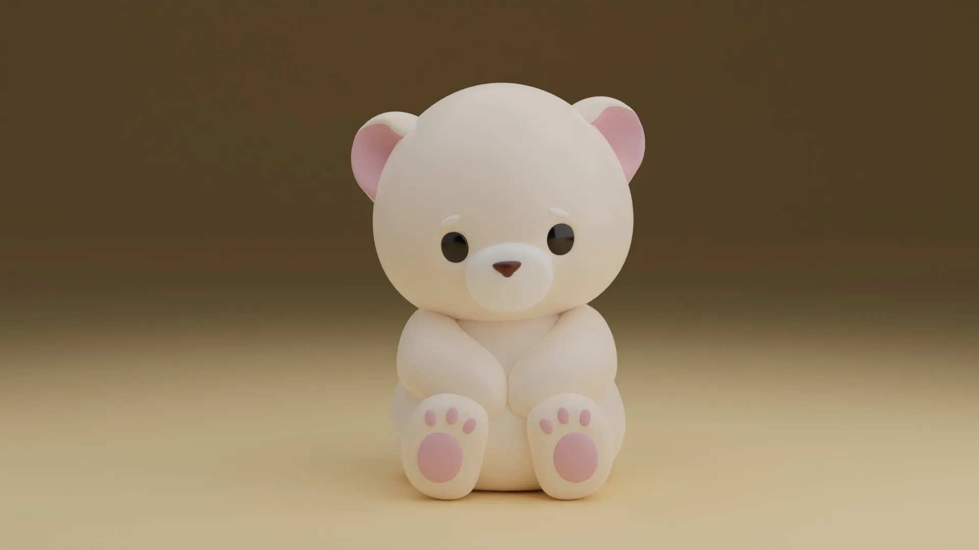 Bear 3D Принт Модель .c4d .max .obj .3ds .fbx .stl .blend