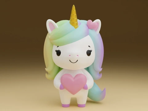 Valentine unicorn 3D Принт Модель