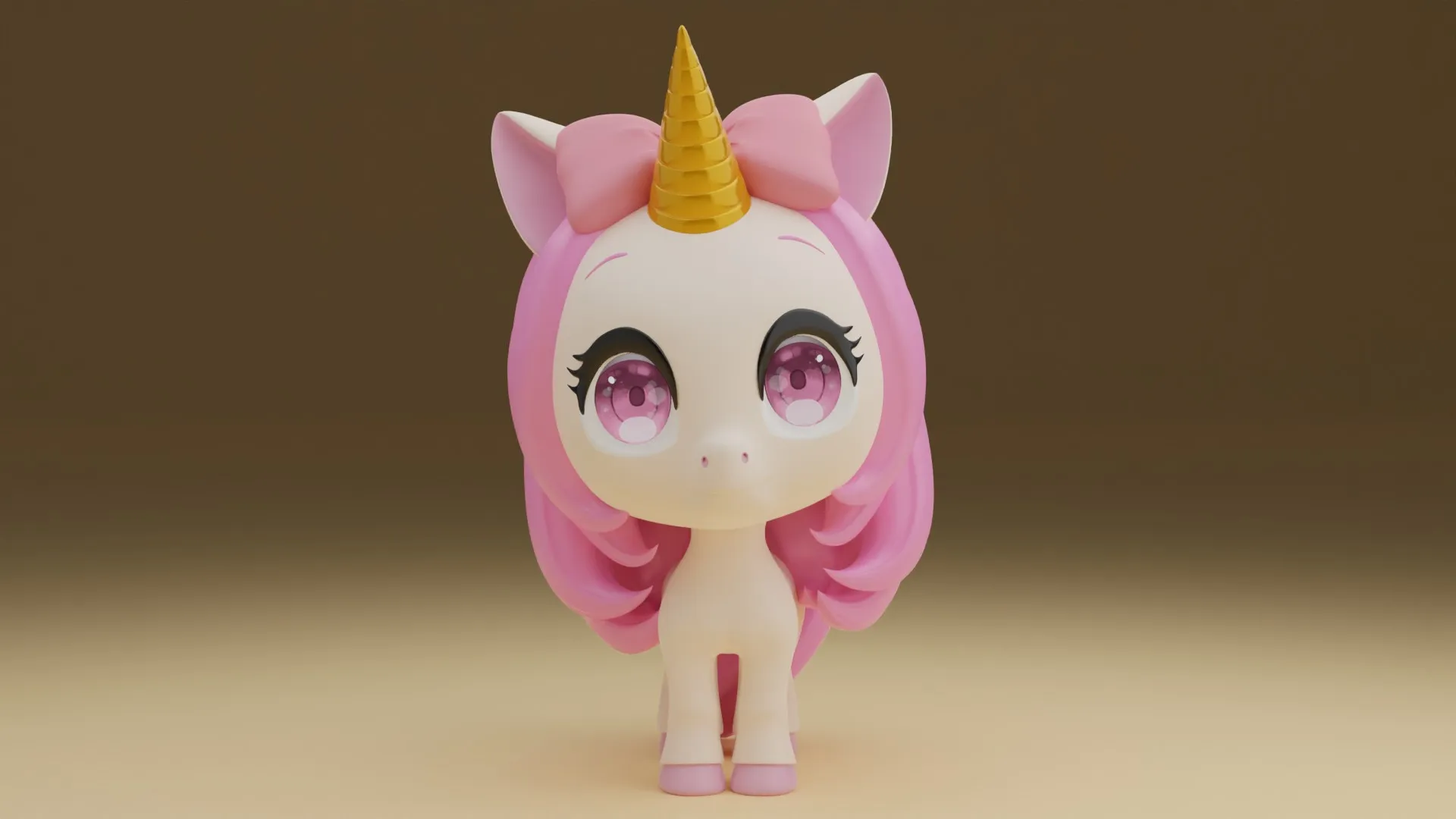 Unicorn 3D Принт Модель .c4d .max .obj .3ds .fbx .stl .blend 